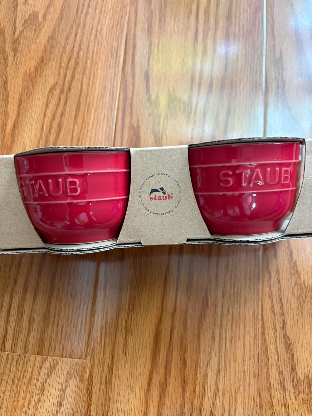 Staub Cherry Red 3.5” Ramekins Set of 2